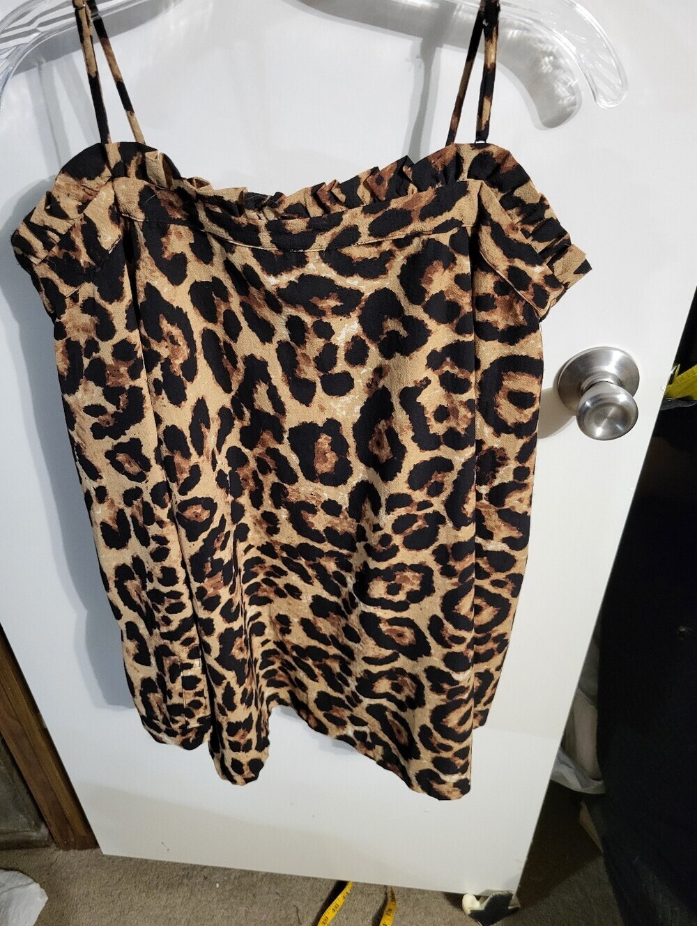 ENTRO ANIMAL PRINT OFF SHOULDER TOP SZ S - Picture 2 of 4